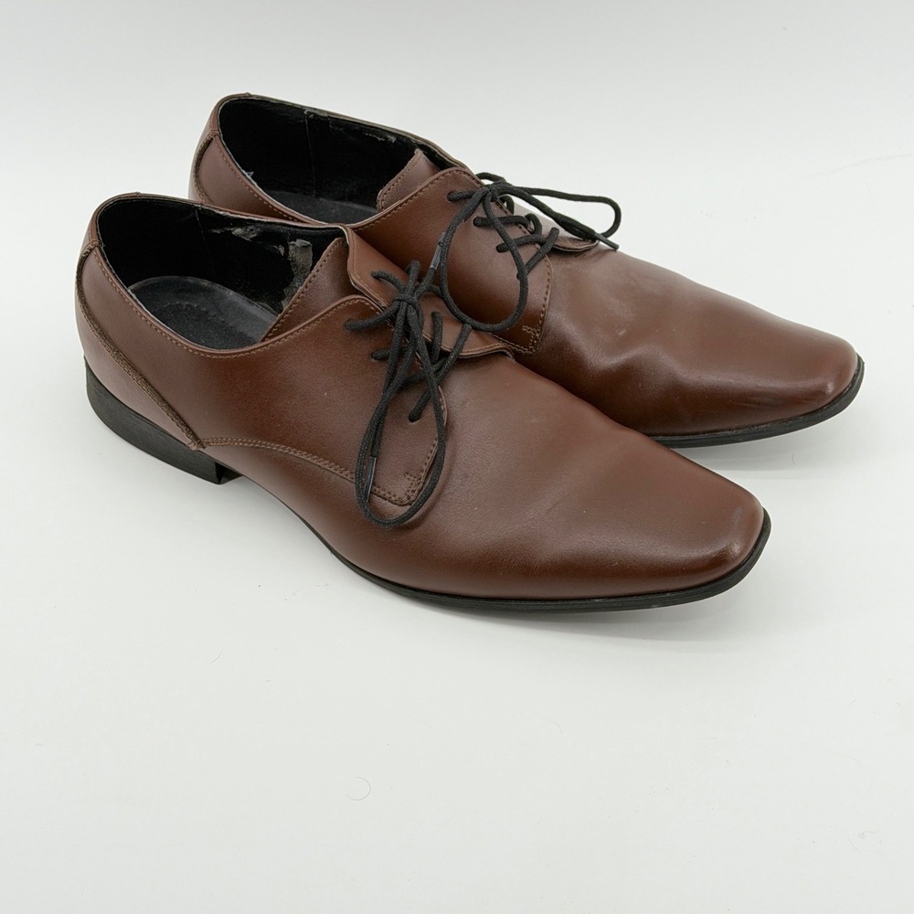 Calvin Klein Brodie Brown Derby Dress Shoes Mens Size 12 34F0617